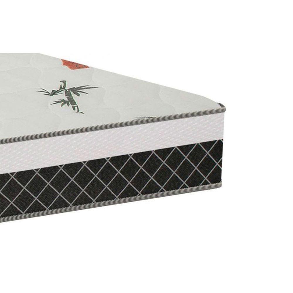 Miniatura Cama Box Baú Casal: Colchão Ortopédico Plumatex Falcon Ultra Firme + Base Crc Suede Black(138x188)