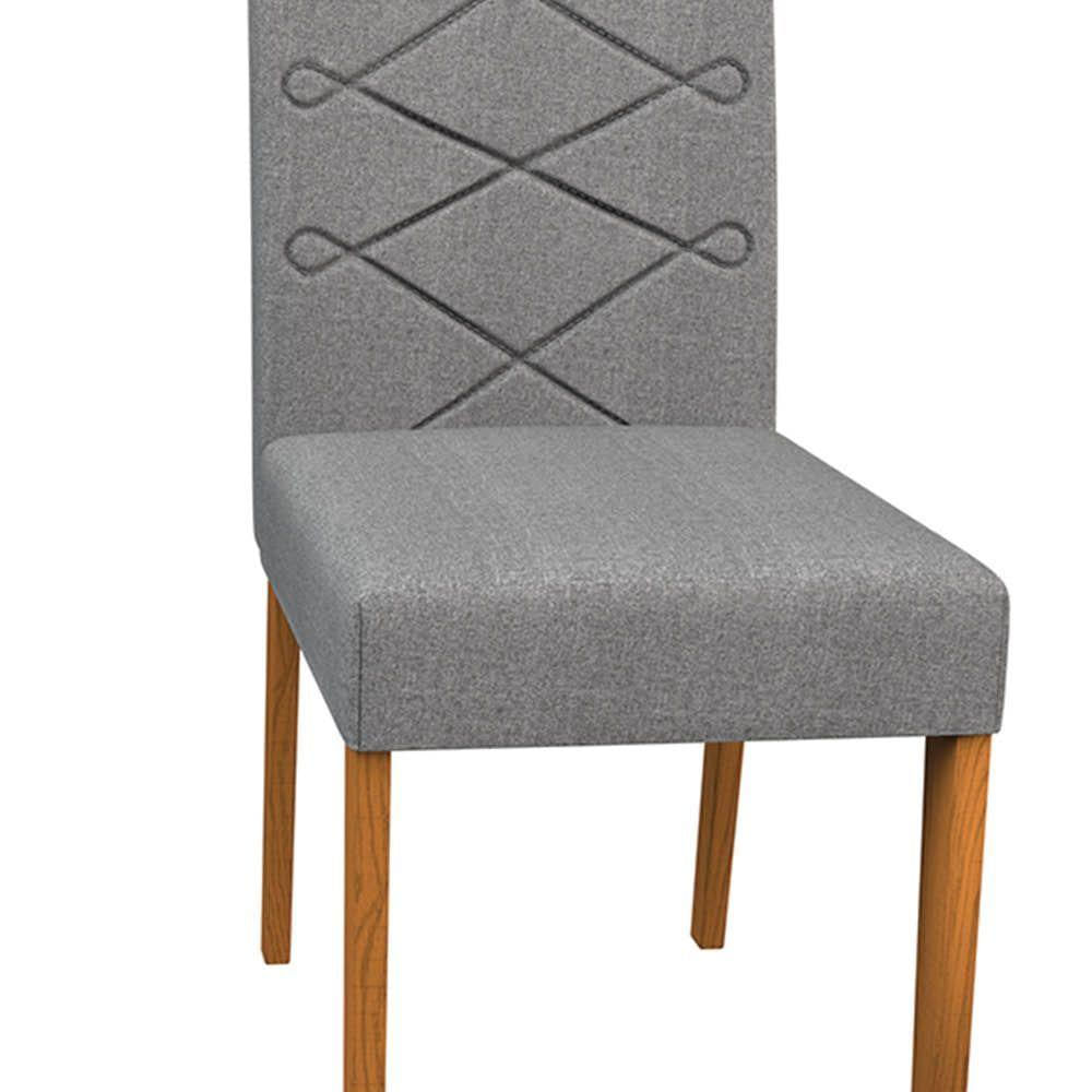 Miniatura Kit 06 Cadeiras de Jantar Lais Linho Cinza Ln02 - D'rossi