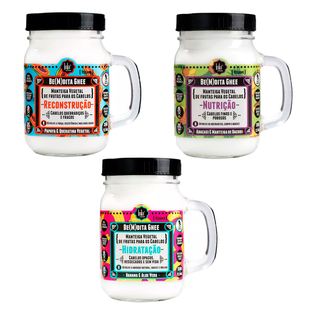Miniatura Lola Cosmetics Be(m)dita Ghee Kit 350g - Hidratação + Nutrição + Reconstrução Kit