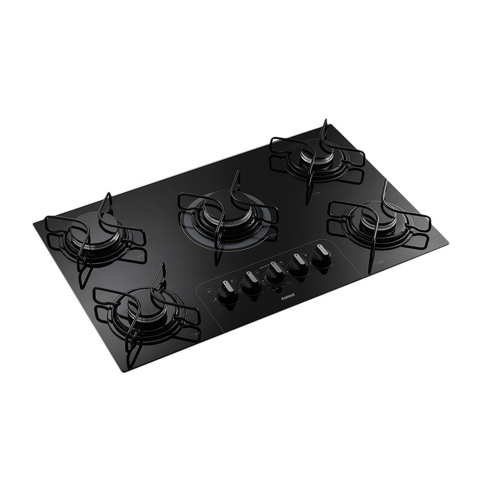 Miniatura Cooktop 5 Bocas Consul a Gás Facilite CD075AE Preto - Bivolt