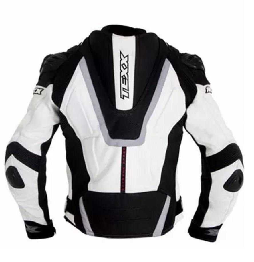 Miniatura Jaqueta Couro Texx New Rock Evolution Com Cupim Branca 3XL