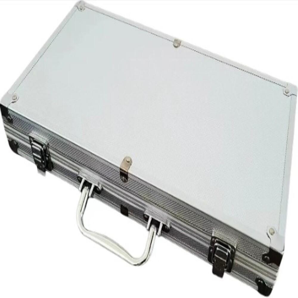 Miniatura Maleta Poker 200 Fichas Aluminio Profissional Jogo Oficial Baralho Dados Kit Completo