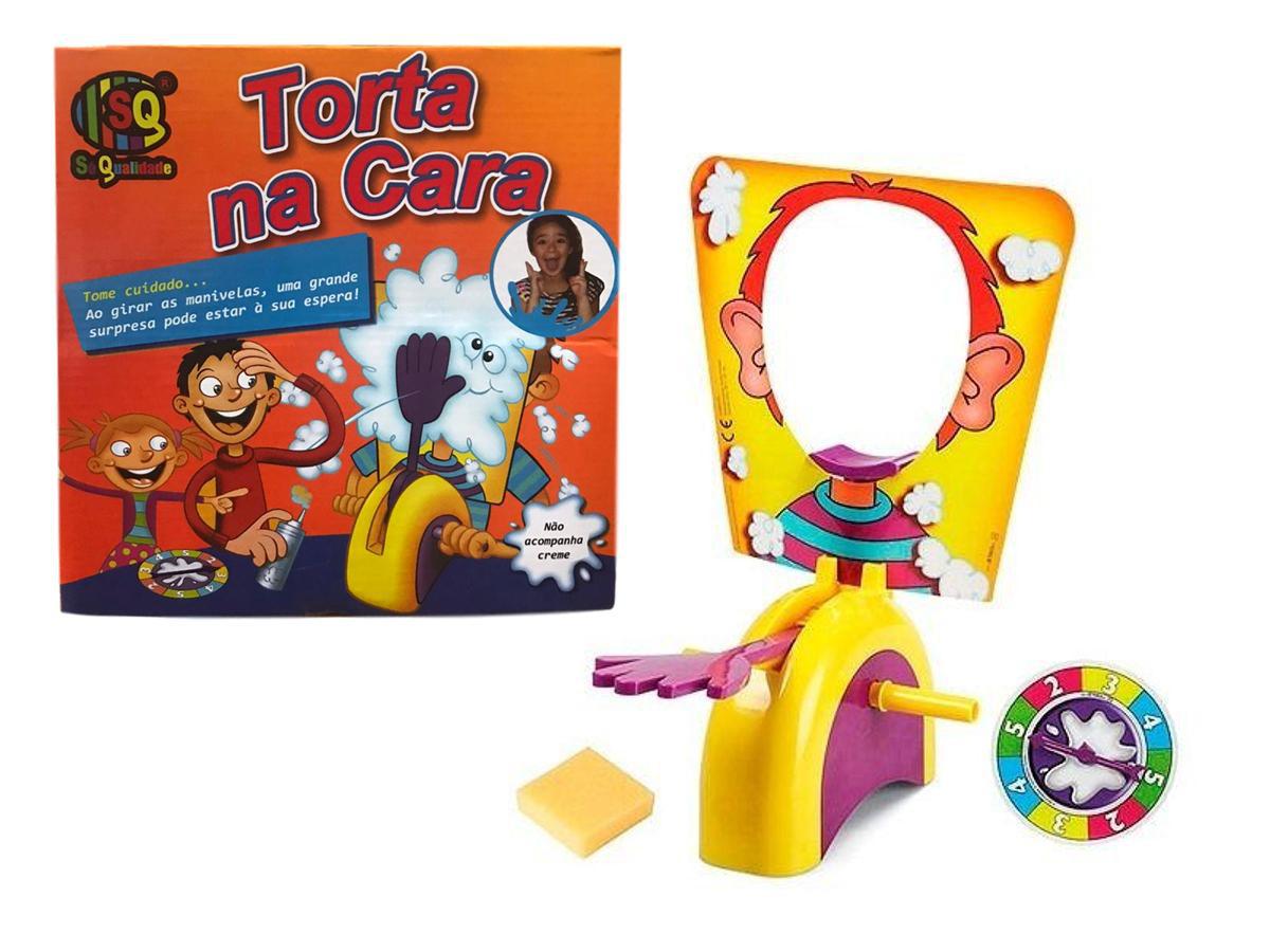Miniatura Brinquedo Torta Na Cara Brincadeira Família Jogo - Amarelo