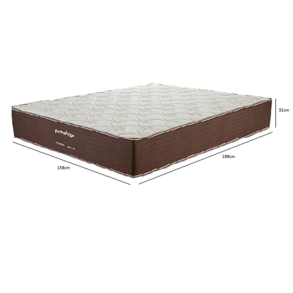Miniatura Colchão Box Queen Molas Ensacadas Pro Quality Prorelax Branco/Marrom
