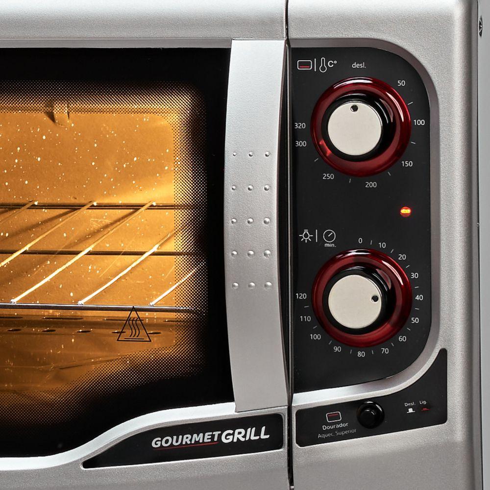 Miniatura FORNO ELETRICO DE BANCADA FISCHER GOURMET GRILL G II PRATA GII 44L 220V (9741-79182) 220v