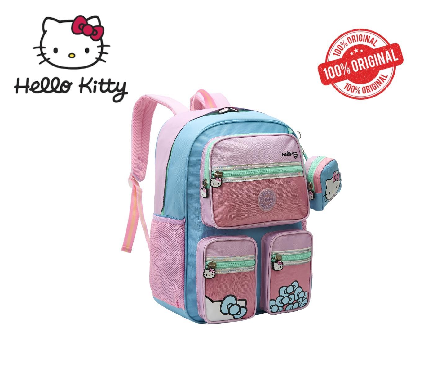 Mochila Infantil De Costas Escolar Adolescente Hello Kitty
