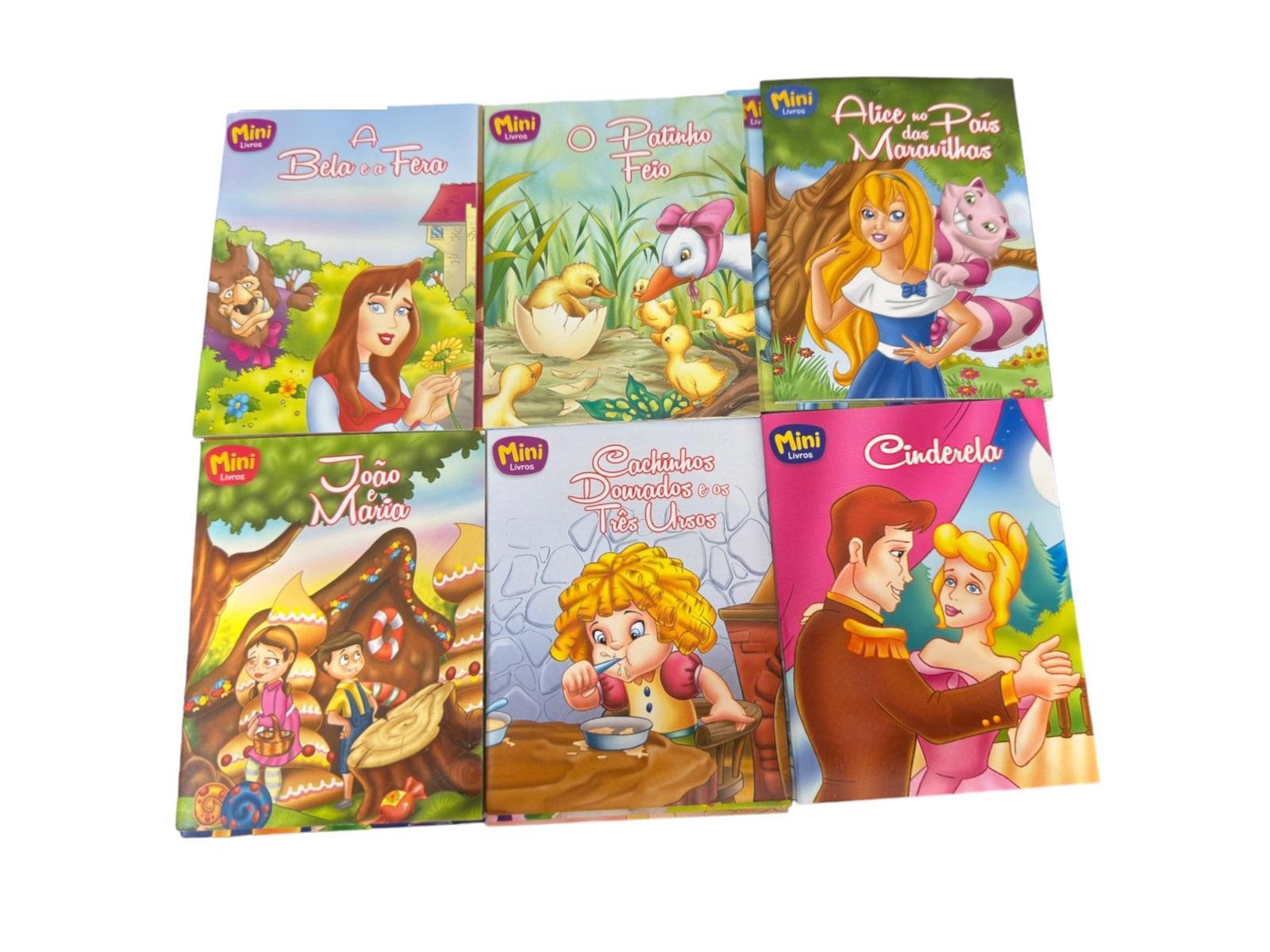 Miniatura 6 Mini Livros Clássicos Da Literatura Infantil Tema Variado