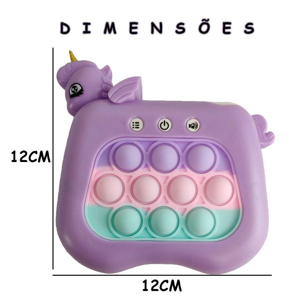 Pop It Mini Game Unicornio 4 Modos Som Luzes Jogo Relaxante Portatil Anti Estresse Toys Crianças Fidget Sensorial