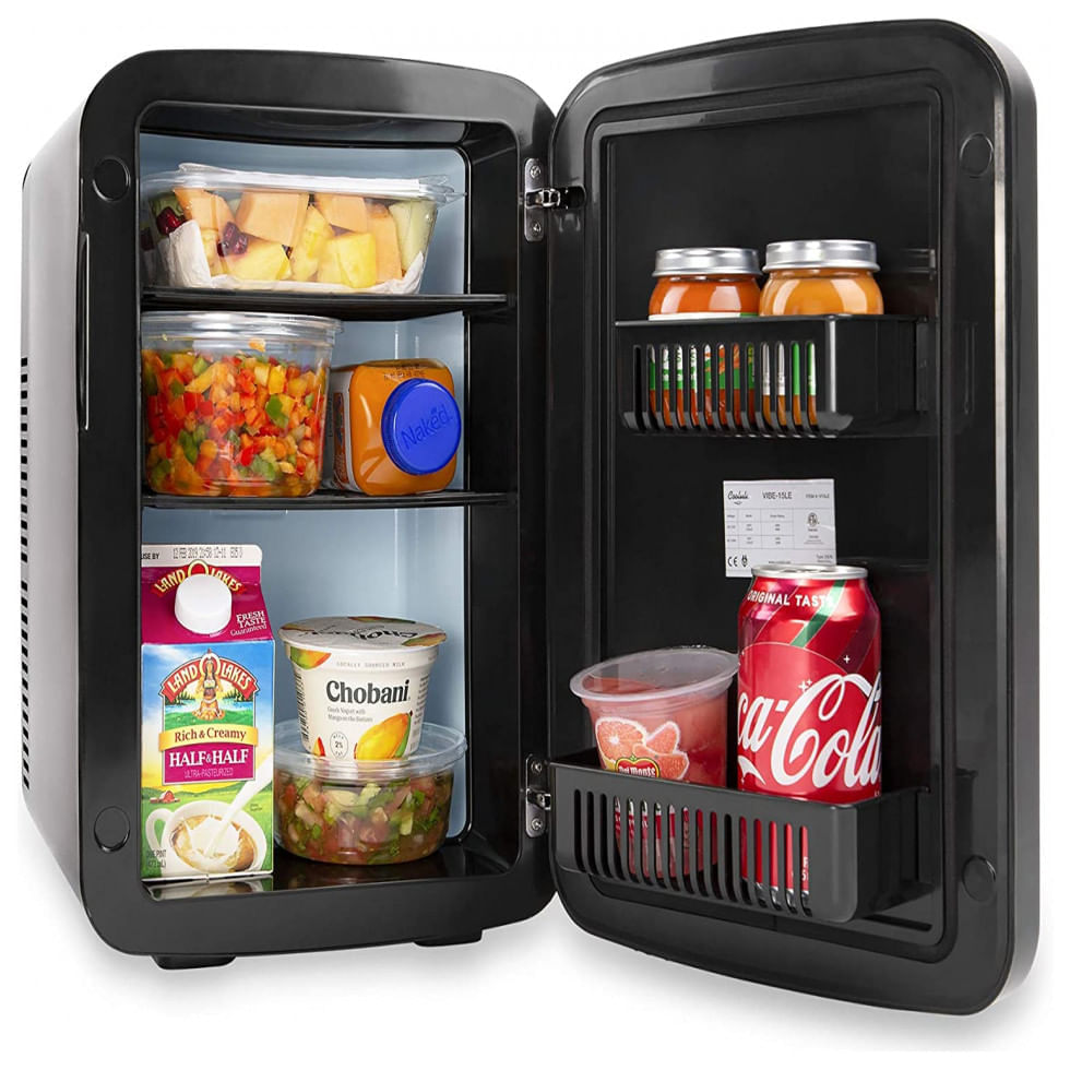 Miniatura Mini Geladeira para Skincare Cooluli 15 Litros, 110V, 12V, Preta