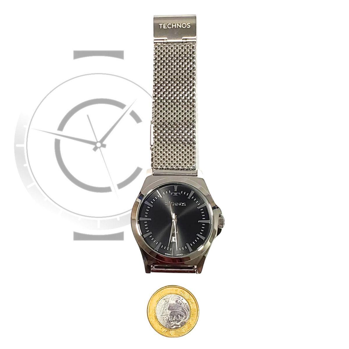 Relógio Technos Classic Steel 2115LAL/0P Prata 46mm