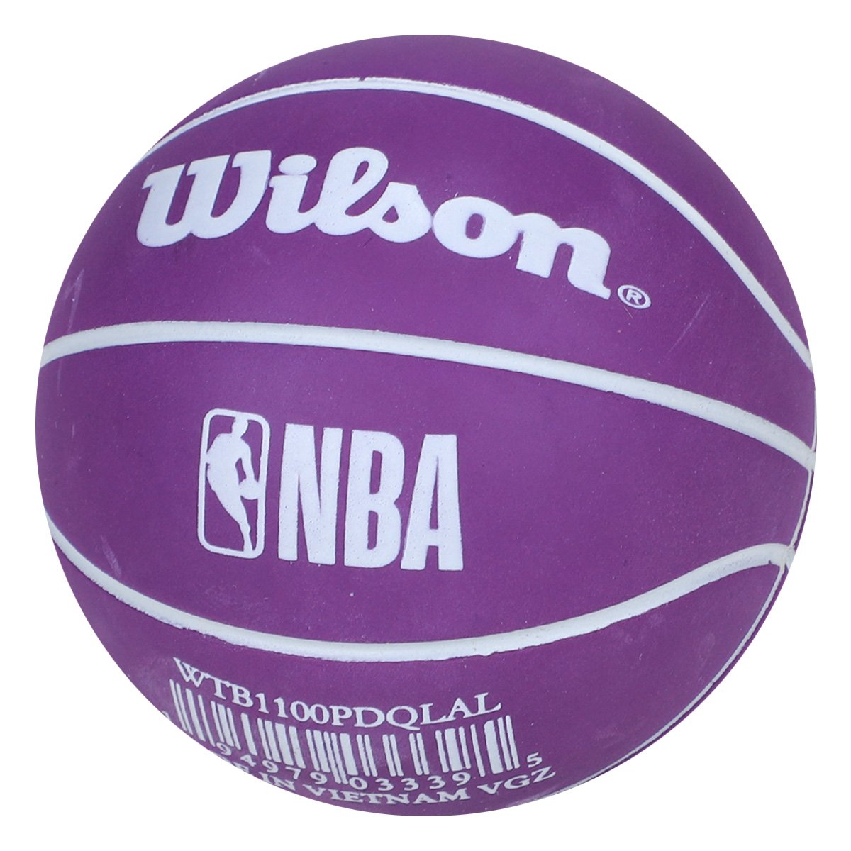 Miniatura Mini Bola Basquete NBA Wilson Dribbler Los Angeles Lakers Roxo