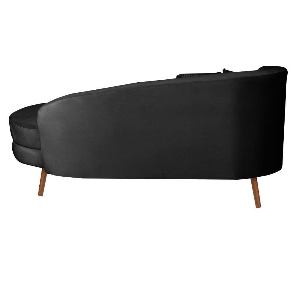 Miniatura Chaise Longue Divã Emili 1,60 Veludo Preto