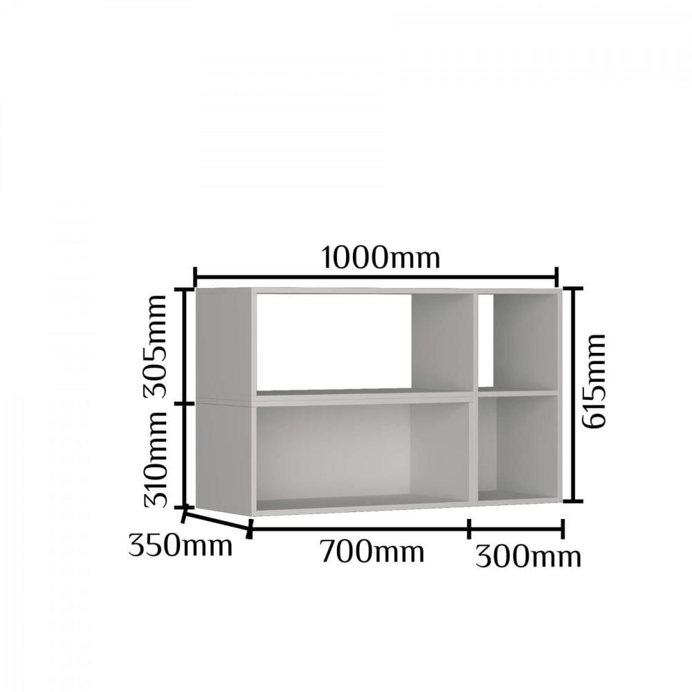 Miniatura Rack para TV até 42 Polegadas Nova Mobile Branco