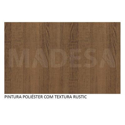 Guarda Roupa Casal Madesa Lyon 3 Portas de Correr com Espelho 2 Gavetas com Pés Rustic Cor:Rustic
