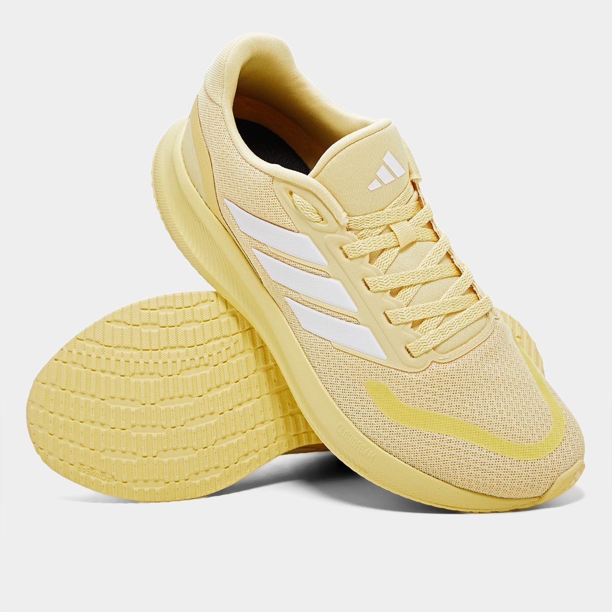 Miniatura Tênis Adidas Runfalcon 5 Feminino Amarelo+Branco - 34