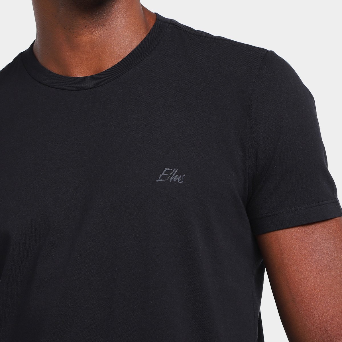 Miniatura Camiseta Ellus Cotton Fine Masculina Preto - GG
