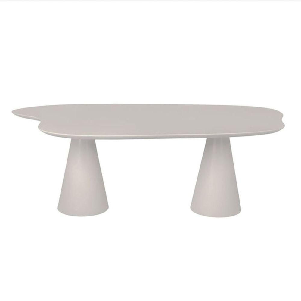 Miniatura Mesa De Jantar 120x80 Cone Orgânica Nuvem Cor Cinza