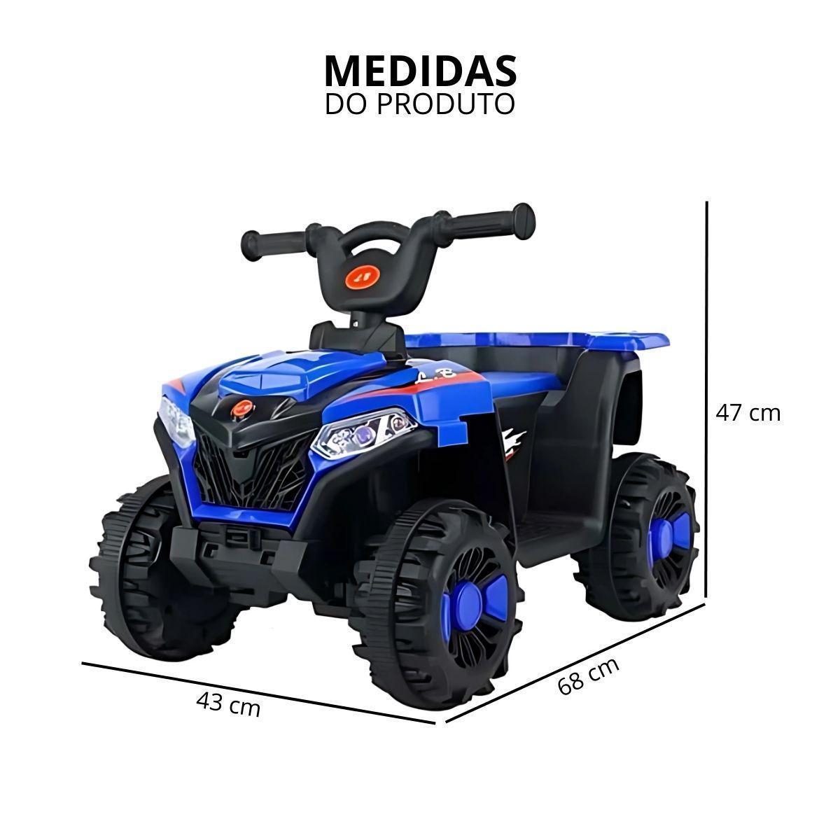 Mini Quadriciclo Elétrico Azul Infantil 6V - Zippy Toys