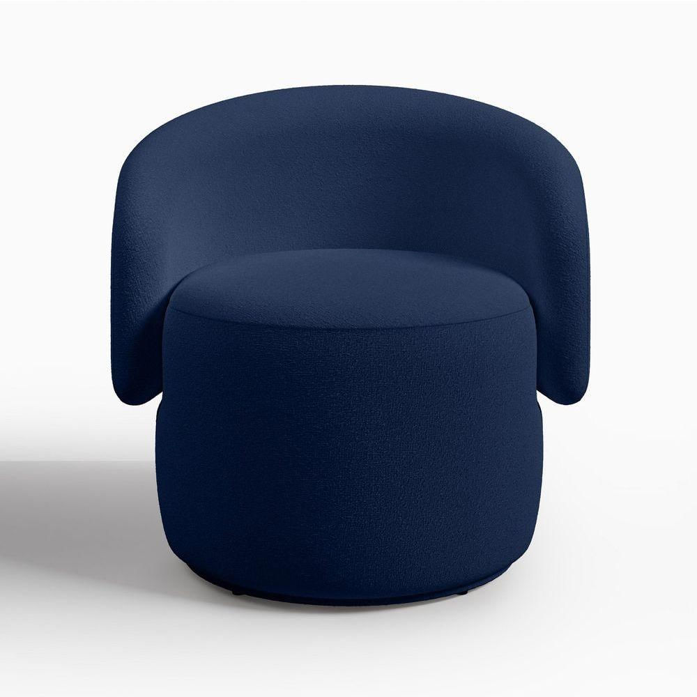 Miniatura Poltrona Orgânica Beatriz Veludo Elegante - 7 Decor Azul Marinho