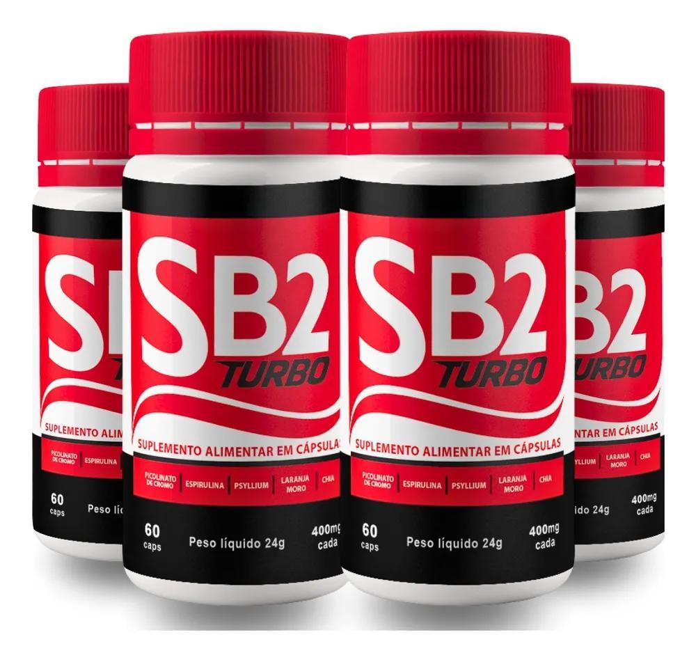 Miniatura 3X Sb2 Turbo Kit 4 Potes - Suplemento Para Emagrecimento