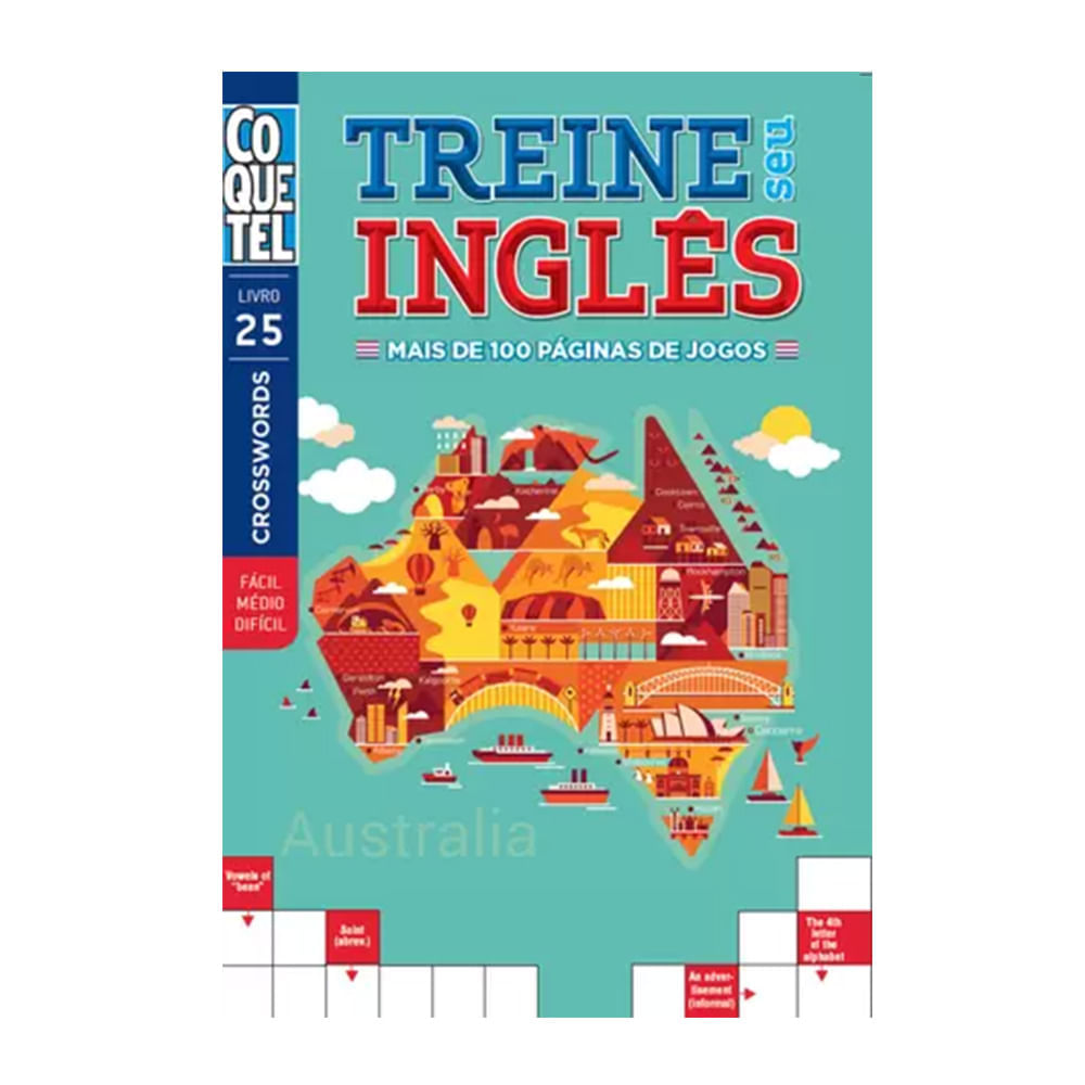 Miniatura Revista Coquetel Treine Seu Inglês Nível Fácil, Médio e Difícil