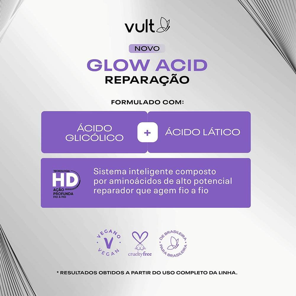 Miniatura Shampoo Vult Hair Glow Acid Repair 350ml