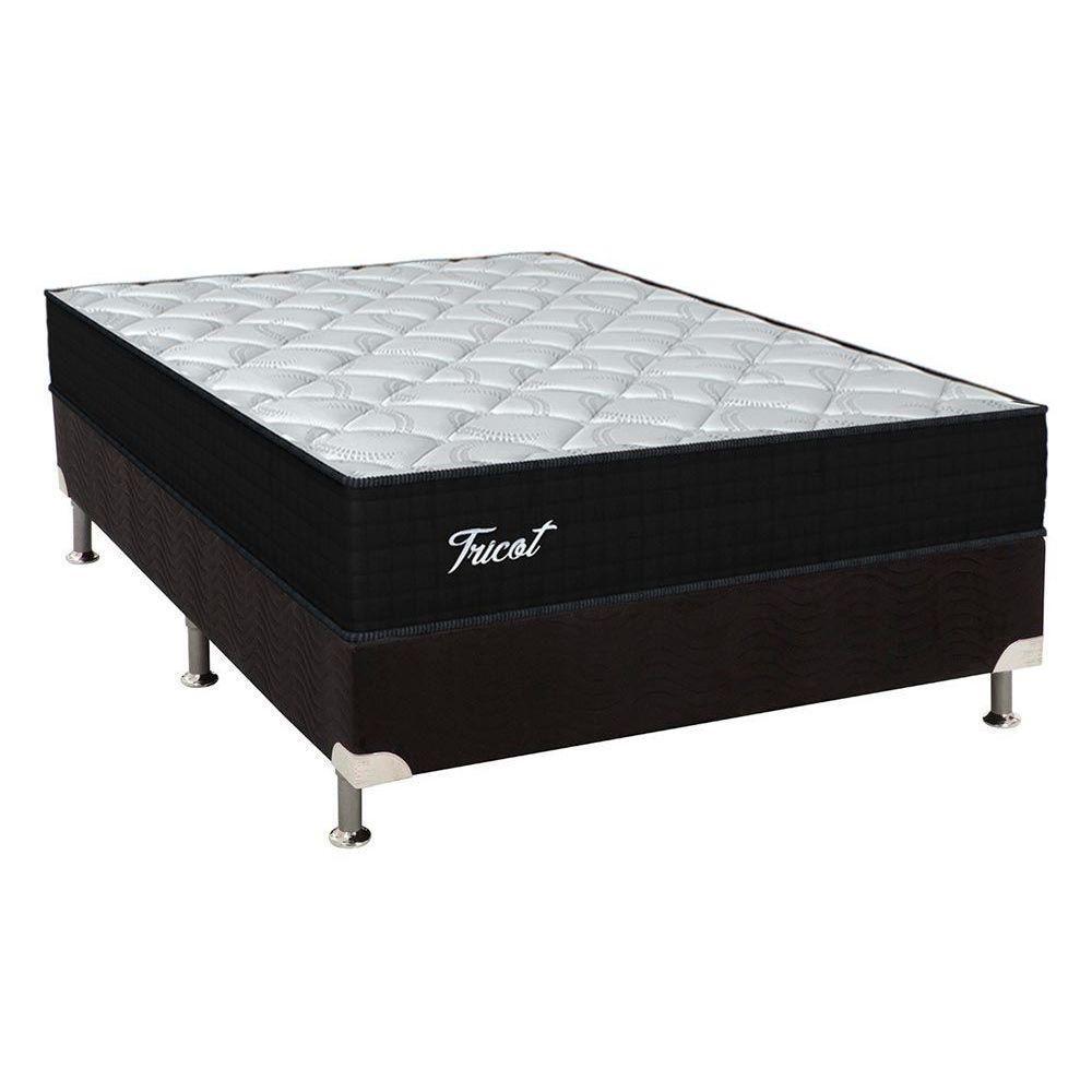 Miniatura Cama Box Casal: Colchão Molas Ensacadas Orthoflex Masterpocket Tricot + Base Black(138X188)