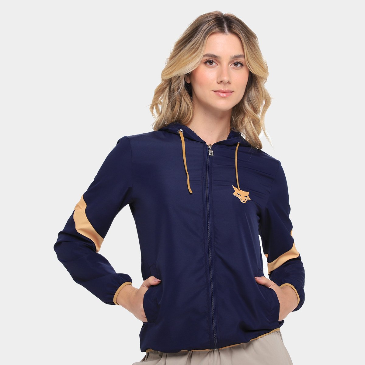 Miniatura Jaqueta Corta Vento Cruzeiro Feminina Marinho - EGG