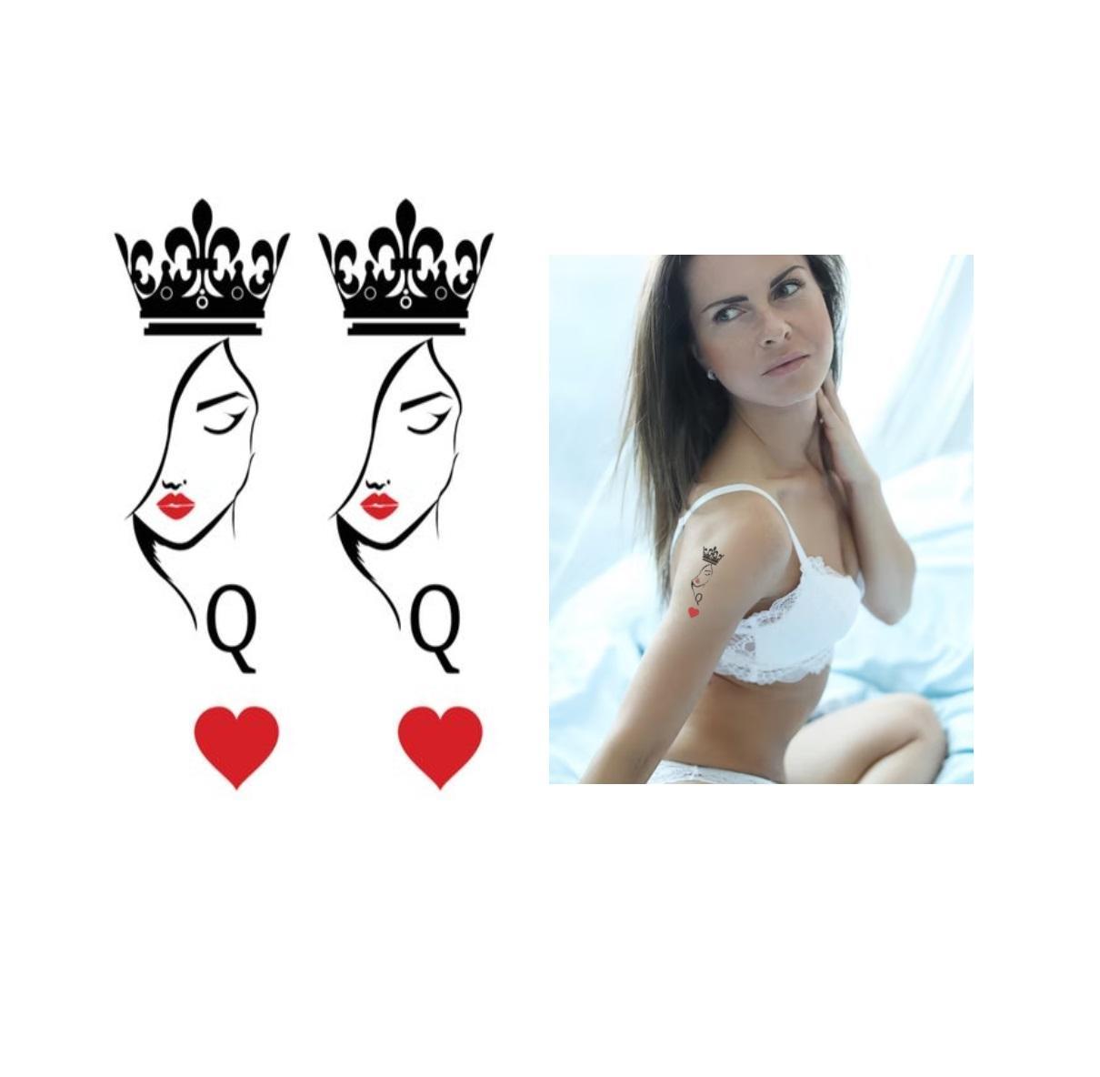 Miniatura Tatuagem Temporária Hotwife Rainha Sexy Liberal