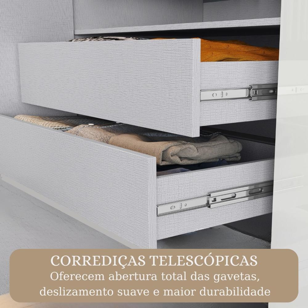 Guarda Roupa 4 Portas Paris Espresso Móveis Branco