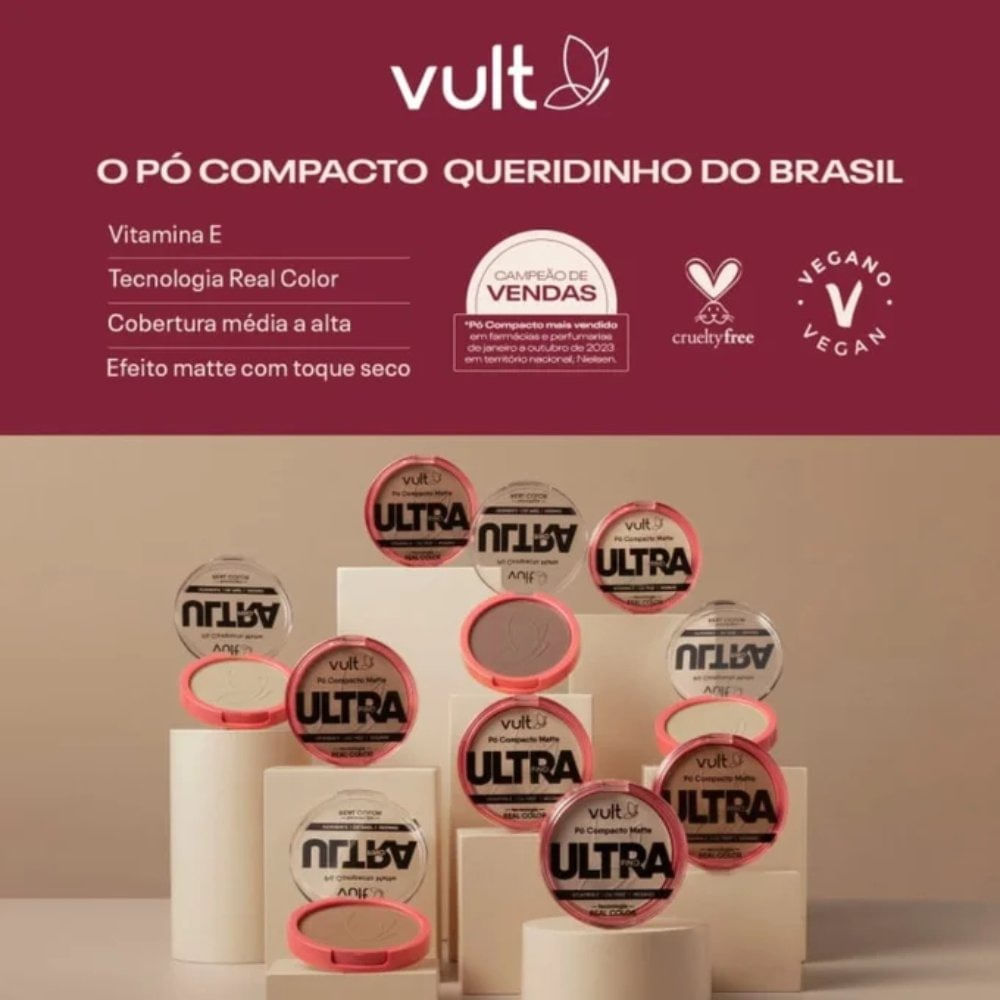 Miniatura Pó Compacto Matte Vult Ultra Fino V430 9g