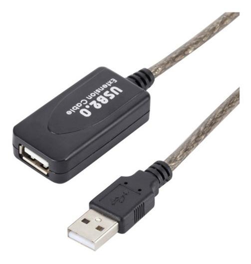 Miniatura Cabo Extensor Usb 2.0 5 Metros Ativo De Macho Para Fêmea