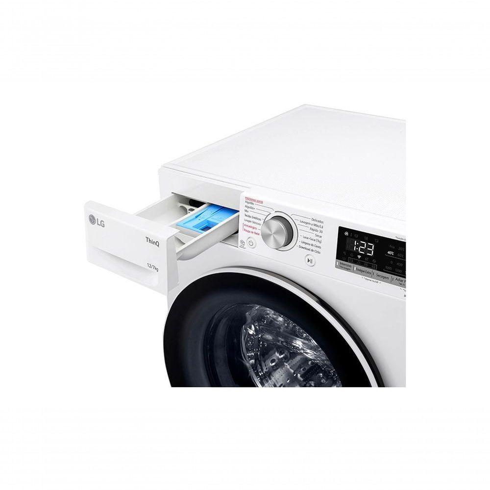 Lava e Seca Smart LG VC4 12kg Branca Com Inteligência Artificial AIDD CV5012WC4 110V