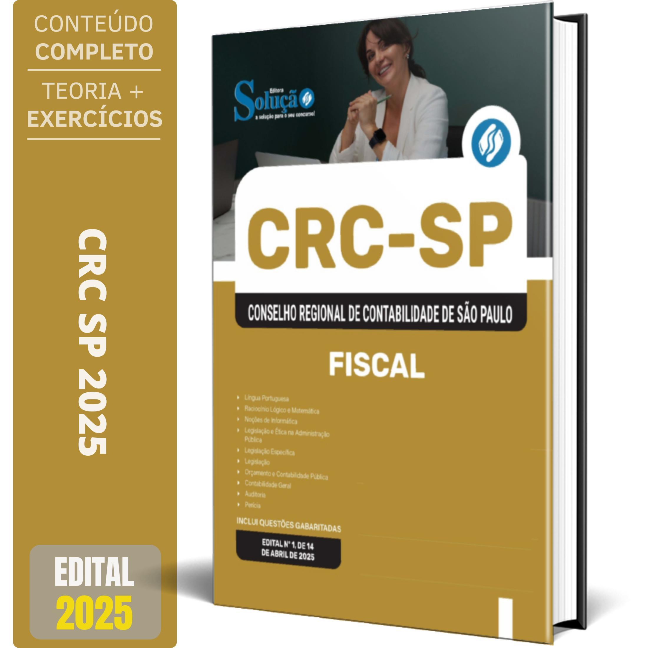 Miniatura Apostila Concurso Crc Sp 2025 - Fiscal