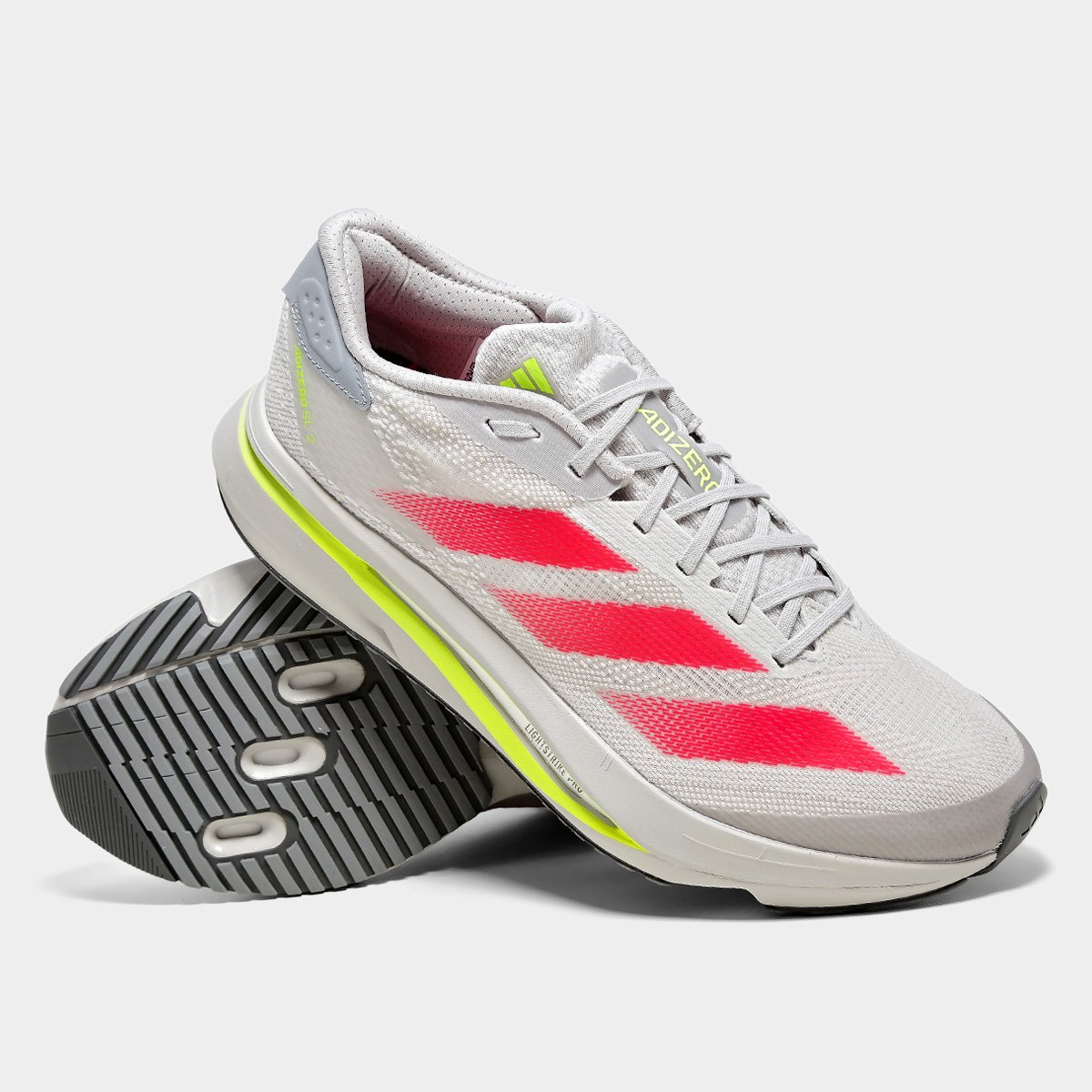Miniatura Tênis Adidas Adizero SL 2 Masculino Cinza+Vermelho - 39