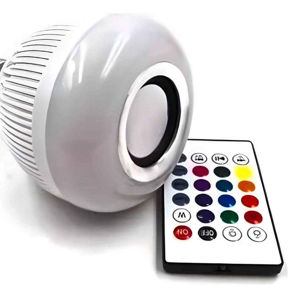 Miniatura Lâmpada Musical Caixa Som 12w Bluetooth Luz Led Rgb Com Cont