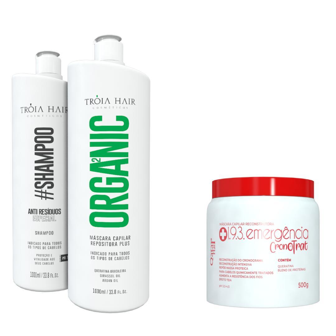 Miniatura Kit Progressiva Organic Troia Hair + Máscara Emergência 500G