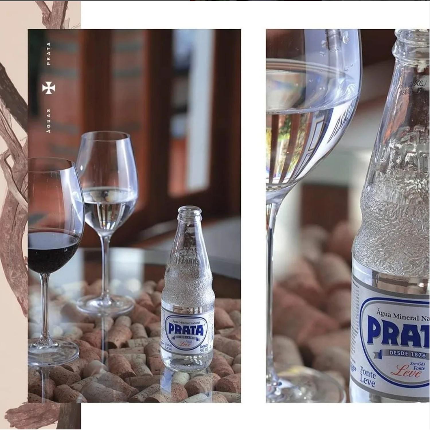 Miniatura Água Mineral Prata S/ Gás Leve Vidro 300Ml