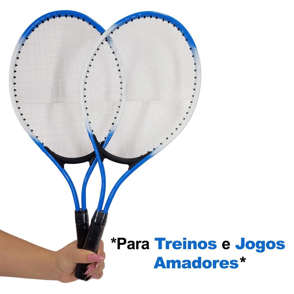 Kit Jogo Tênis Quadra Infantil Amador 2 Raquetes E Bolsa