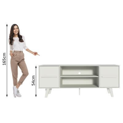 Rack para TV até 55 Polegadas Madesa Copenhagen Branco Cor:Branco
