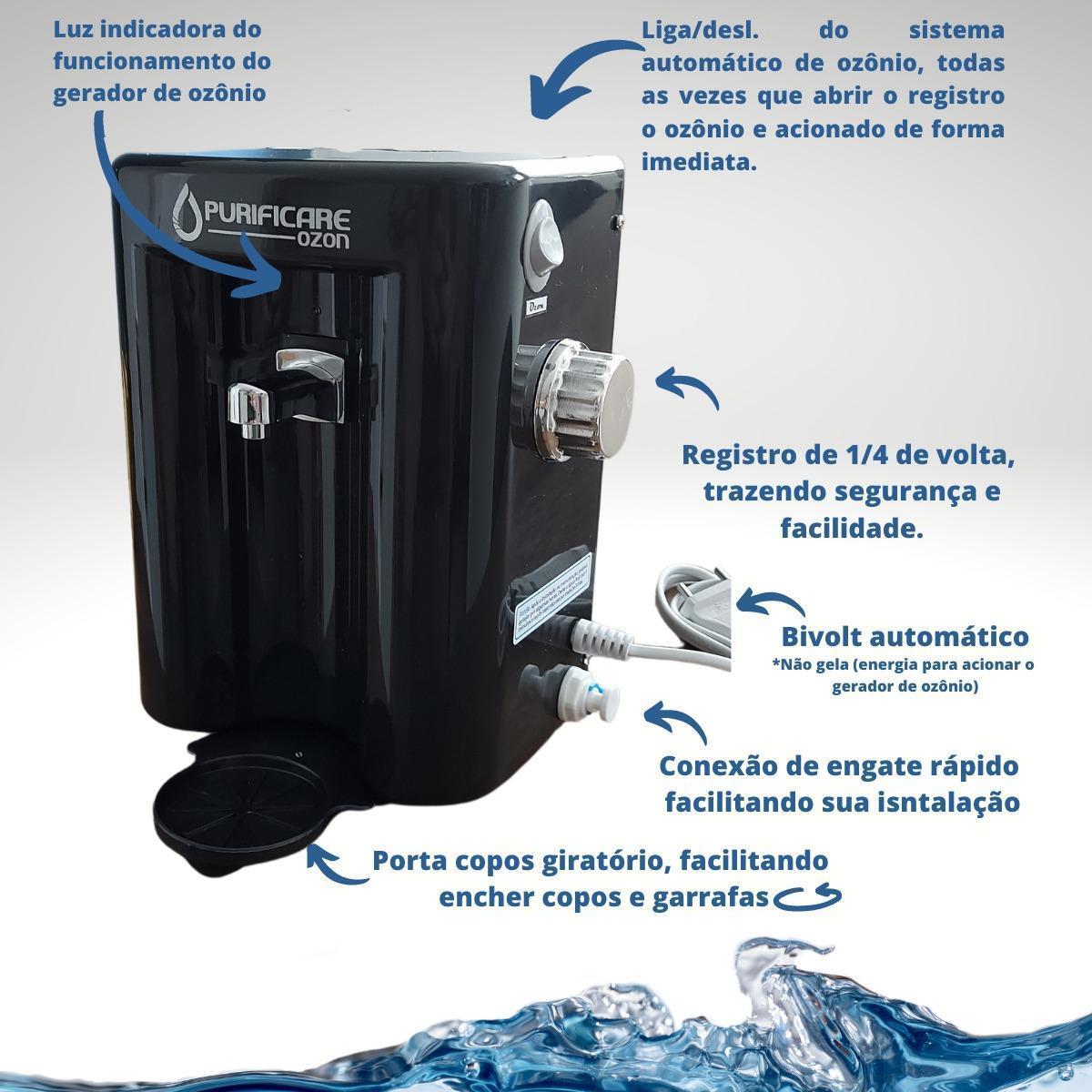 Miniatura Purificador Filtro Água Pura Ozônio - Eleva Ph+ Residencial