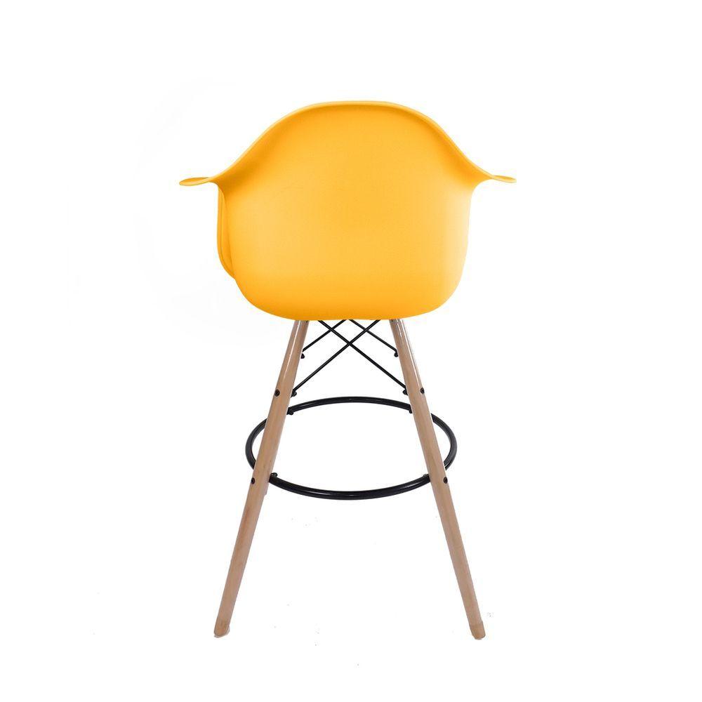 Miniatura Banqueta Eames Com Braço Amarela