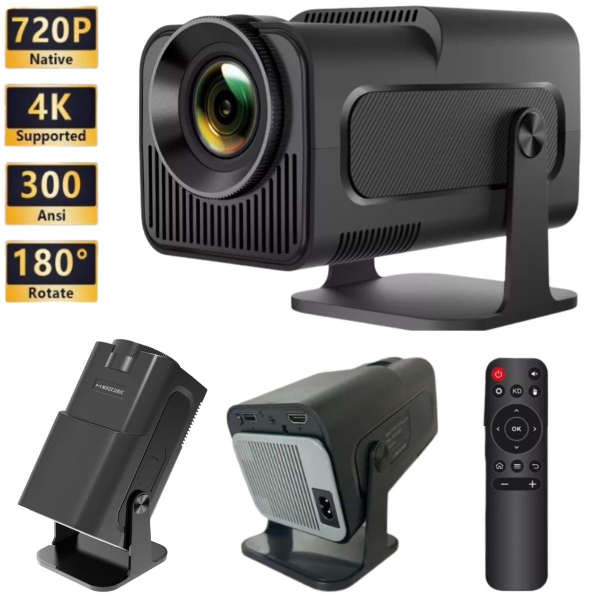 Miniatura Projetor Hy320 Wifi Hd 390 Ansi Android 13.0 Smart Tv - 4K