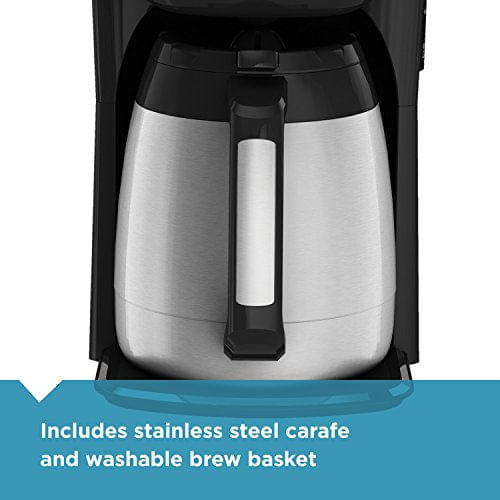 Miniatura Cafeteira Elétrica BLACK DECKER CM2035B 12 Xícaras Preto e Prata 110V