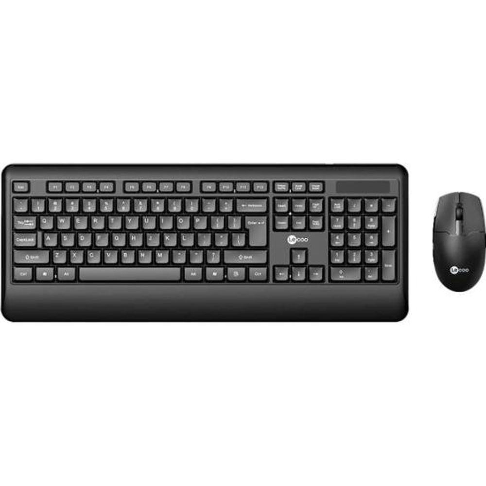 Miniatura Kit Teclado E Mouse Lecoo Kw202 Sem Fio Preto