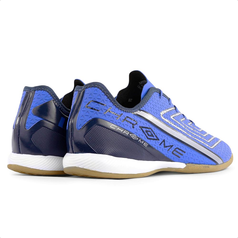 Miniatura Chuteira Futsal Umbro Chrome Masculina Azul / Marinho - 39
