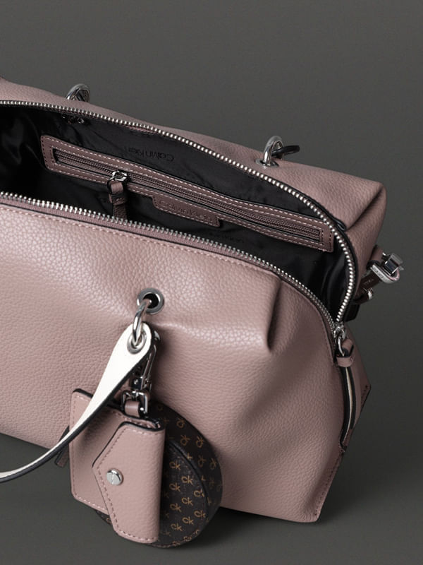 Miniatura Bolsa Feminina Satchel Calvin Klein - Caqui Medio Bolsa Feminina Satchel Calvin Klein Caqui Medio u
