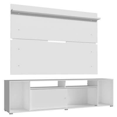 Rack Madesa Cancun e Painel para TV até 65 Polegadas - Branco Cor:Branco