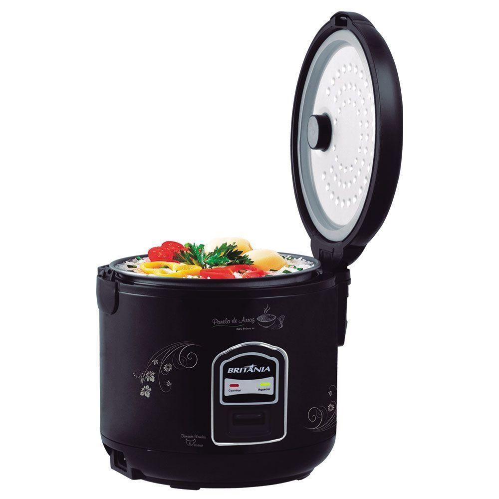 Miniatura Panela Eletrica De Arroz Britania Pa5p 5 Xicaras 220v Preta