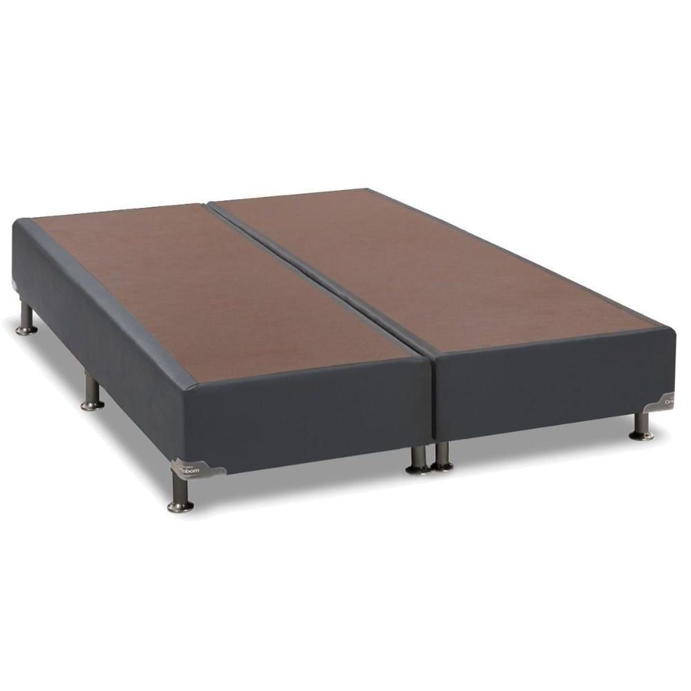 Miniatura Cama Box Base Queen Universal Courano Gray (158x198x30) - Ortobom